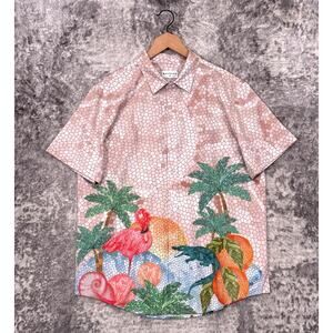 Mavrans Shirt XL Mens Mosaic Weekend Flamingo Alligator Button Down